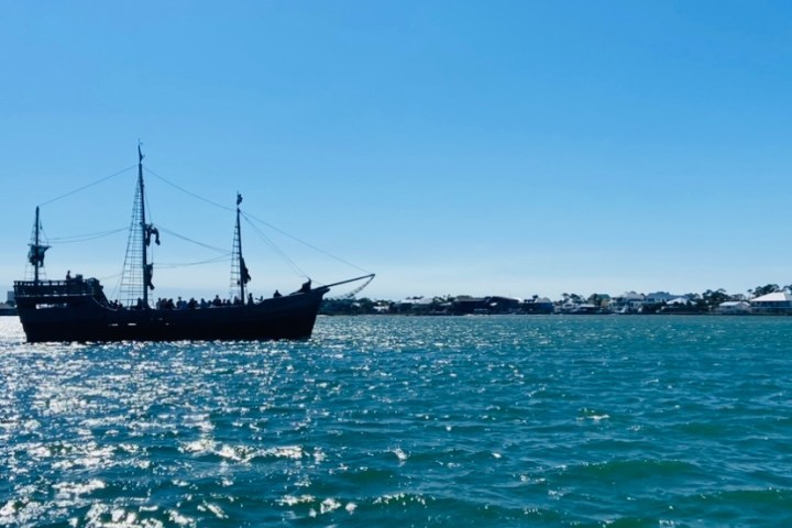a large ship in a body of water